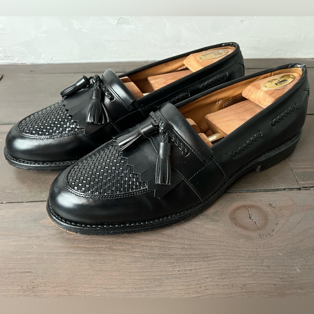 Allen Edmonds Cody Woven Kiltie Tassel Dress Loafers 10 D